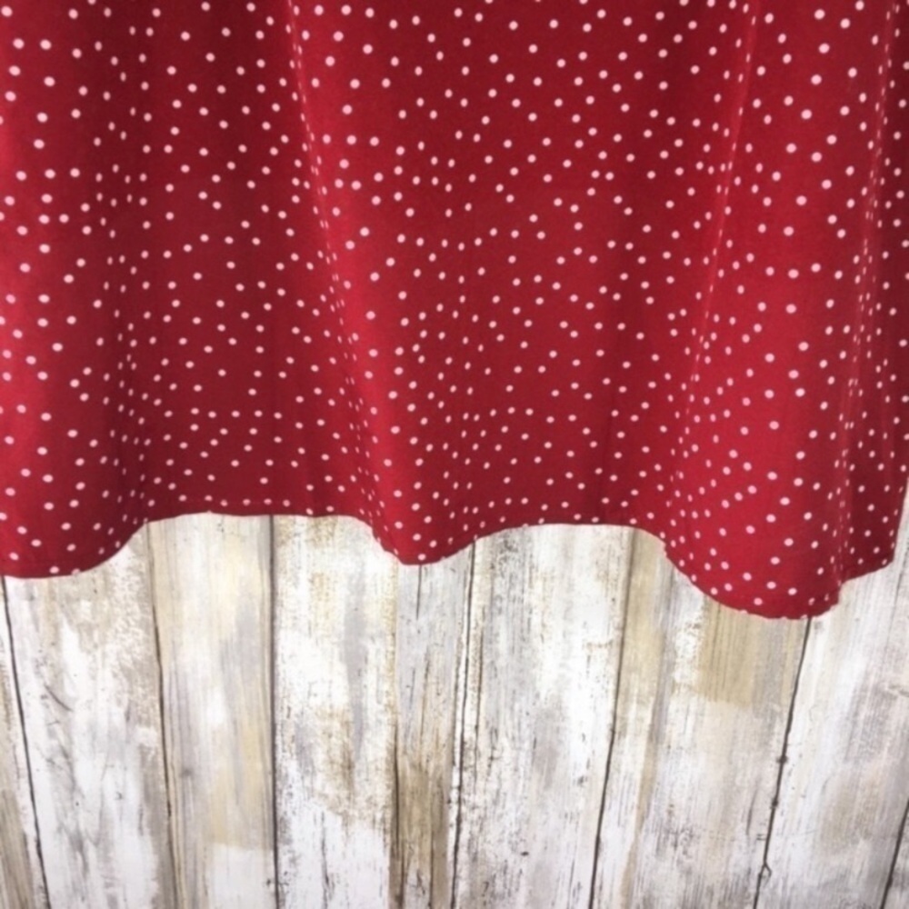 Shein Red Polka Dot Blouse - Picture 3 of 5